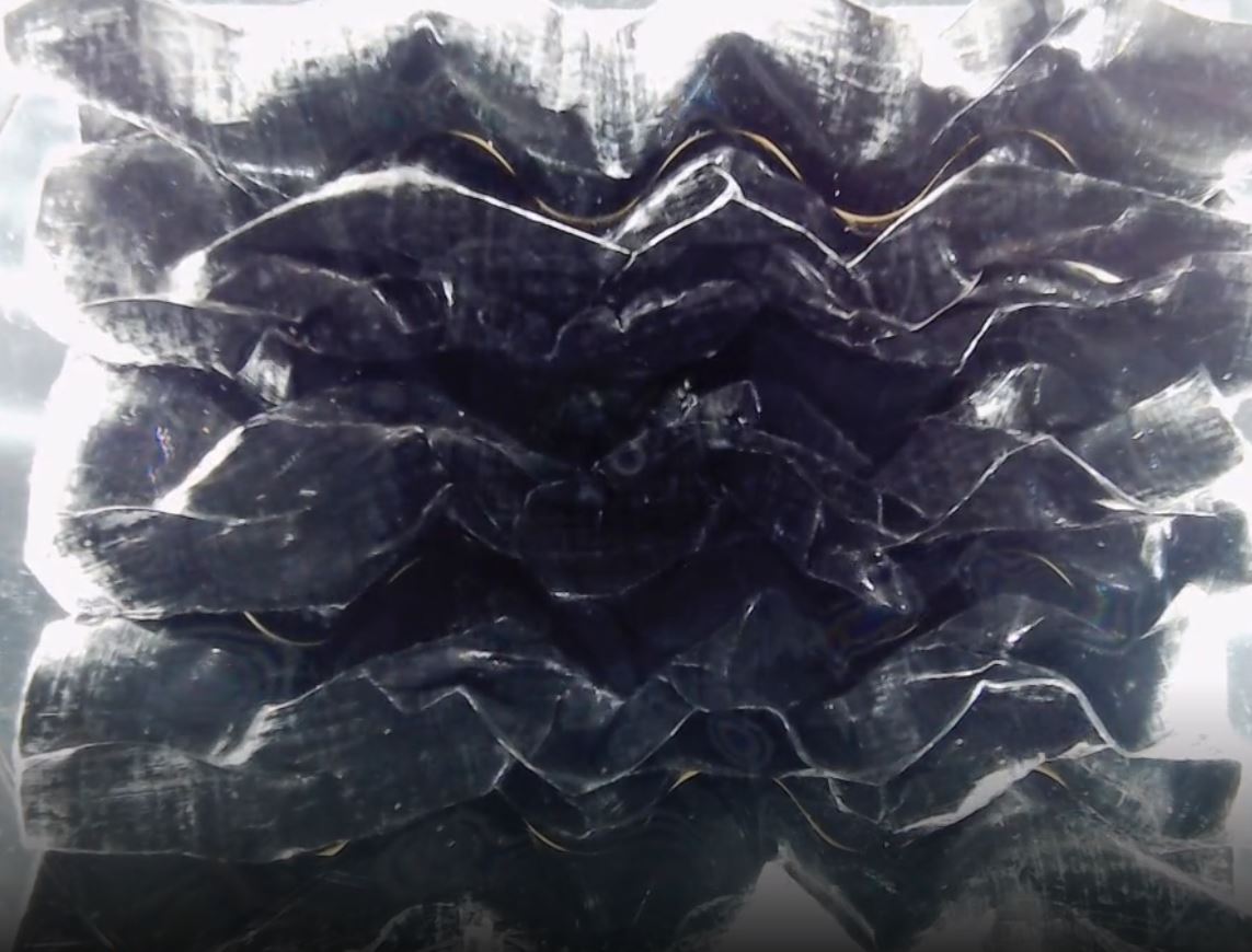 real curved crease model crushed